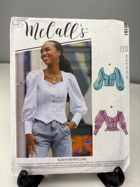 McCalls M8181 Top Sewing Pattern Size 6-8-10-12-14 Uncut Cute Versatile Design S